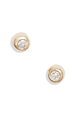 Anzie Cléo Diamond Bezel Stud Earrings in Clear at Nordstrom