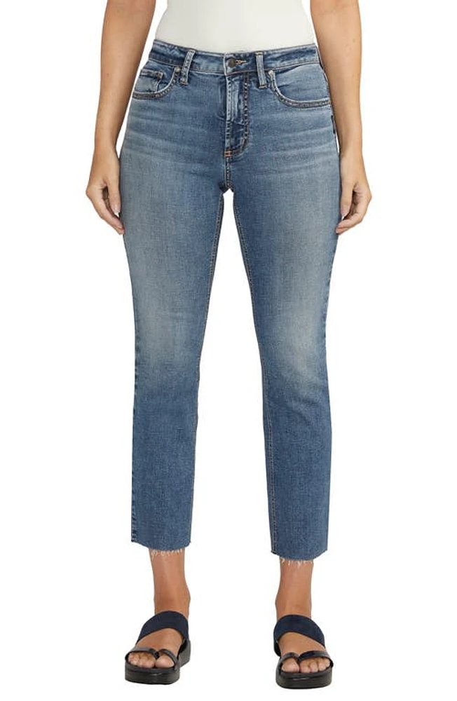 Silver Jeans Co. Most Wanted Straight Leg Crop Indigo at Nordstrom, 27