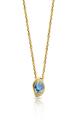 DRIES CRIEL Flux Sapphire & Diamond Pendant Necklace in Blue at Nordstrom