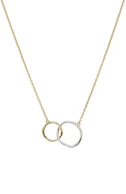 Argento Vivo Sterling Silver Circle Link Necklace in Gold/Sil at Nordstrom