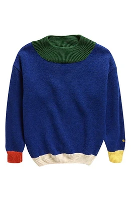 Bobo Choses Kids' Colorblock Pullover Sweater Navy at Nordstrom,