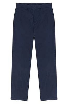 Quiet Golf Flat Front Cotton Blend Chinos Navy at Nordstrom,