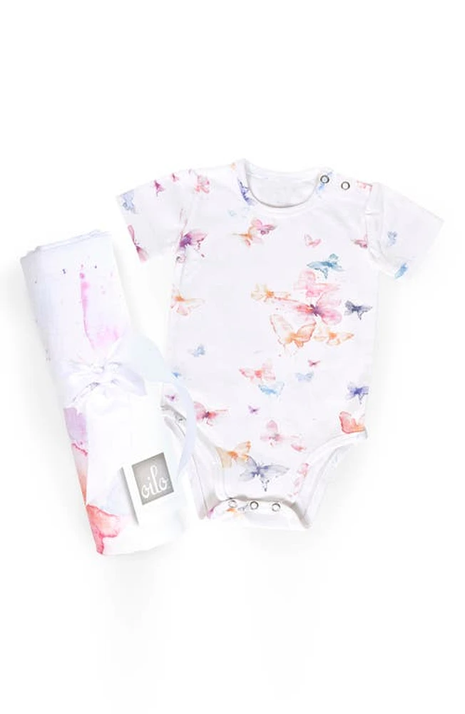 Oilo Cotton Bodysuit in Butterfly at Nordstrom