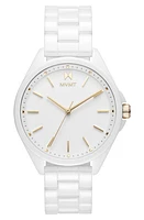 MVMT Coronada Ceramic Bracelet Watch, 36mm in White at Nordstrom