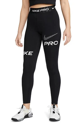 Nike Pro Dri-FIT Leggings Black/Anthracite/White at Nordstrom, Regular