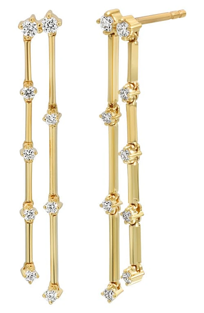 Bony Levy Aviva Diamond Linear Earrings in 18K Yellow Gold at Nordstrom