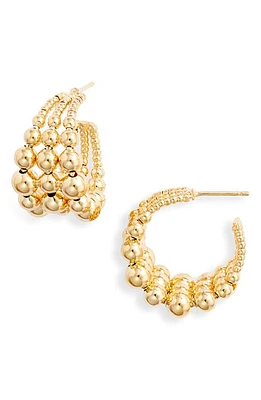 Gas Bijoux Multiperla Mini Hoop Earrings in Gold at Nordstrom