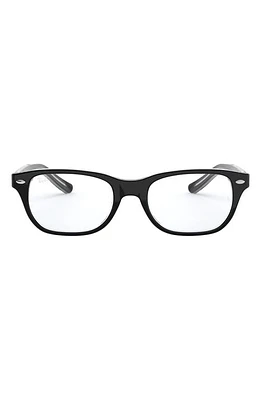 Ray-Ban Kids' 48mm Rectangular Optical Glasses in Black at Nordstrom