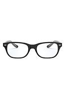 Ray-Ban Kids' 48mm Rectangular Optical Glasses in Black at Nordstrom