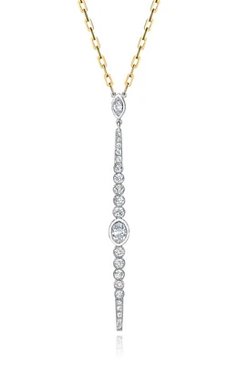 Mindi Mond Diamond Bar Pendant Necklace in 18K Yg at Nordstrom, Size 20