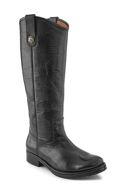 Frye Melissa Button Lug Double Sole Riding Boot Black - Sakura Leather at Nordstrom,