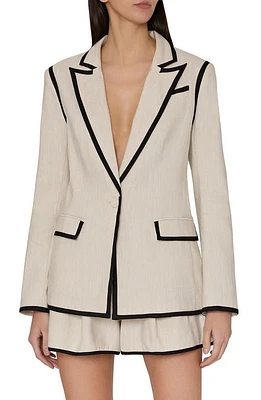 Milly Linen Blend Jacket Natural at Nordstrom,