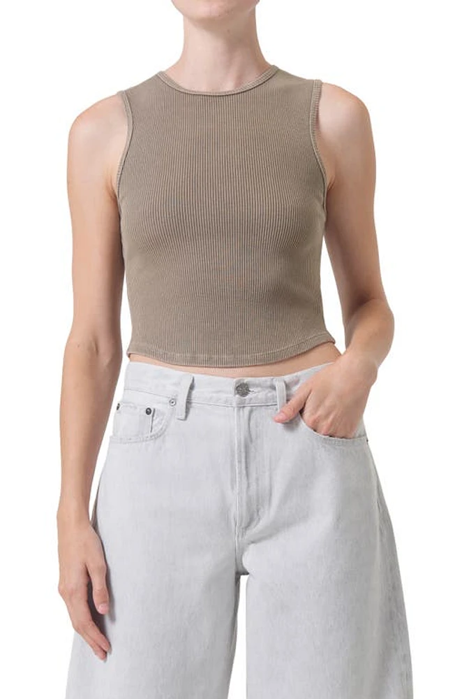 AGOLDE Nova Ribbed Crop Tank Trail at Nordstrom,