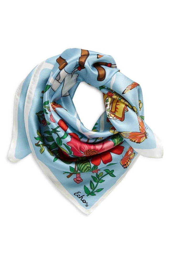 Echo Green Thumb Silk Bandana in Sky Blue at Nordstrom