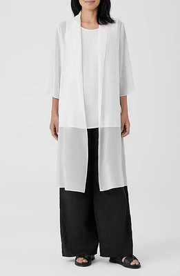 Eileen Fisher Open Front Silk Chiffon Jacket at Nordstrom