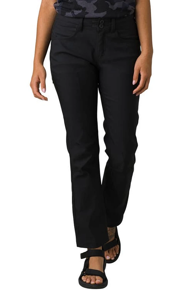 prAna Halle Water Repellent Straight Leg Pants Black at Nordstrom,