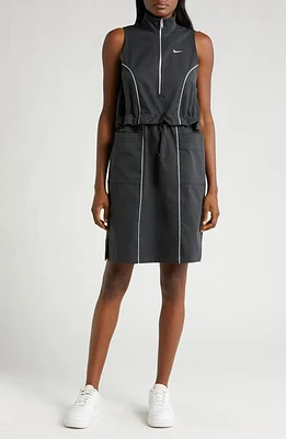 Nike Street Sleeveless Dress in Black/Light Pumice/White at Nordstrom, Size Small