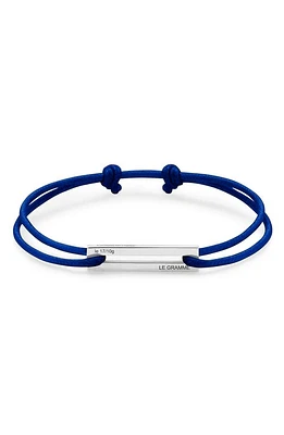 le gramme Men's 1.7G Sterling Silver & Cord Bracelet in Navy at Nordstrom