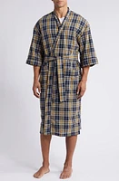 Majestic International Sun Daze Plaid Robe in Sunny Blue at Nordstrom