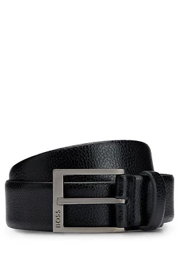 BOSS Elloy Leather Belt Black at Nordstrom,