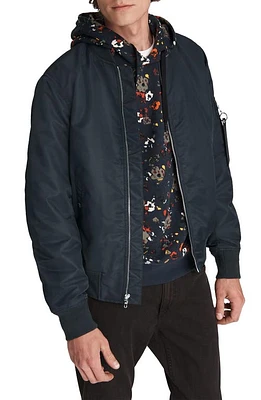 rag & bone Manston Recycled Nylon Bomber Jacket Black at Nordstrom,