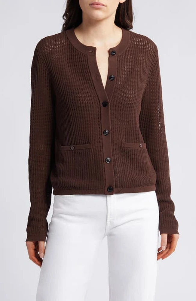 rag & bone Viola Open Stitch Cardigan at Nordstrom,