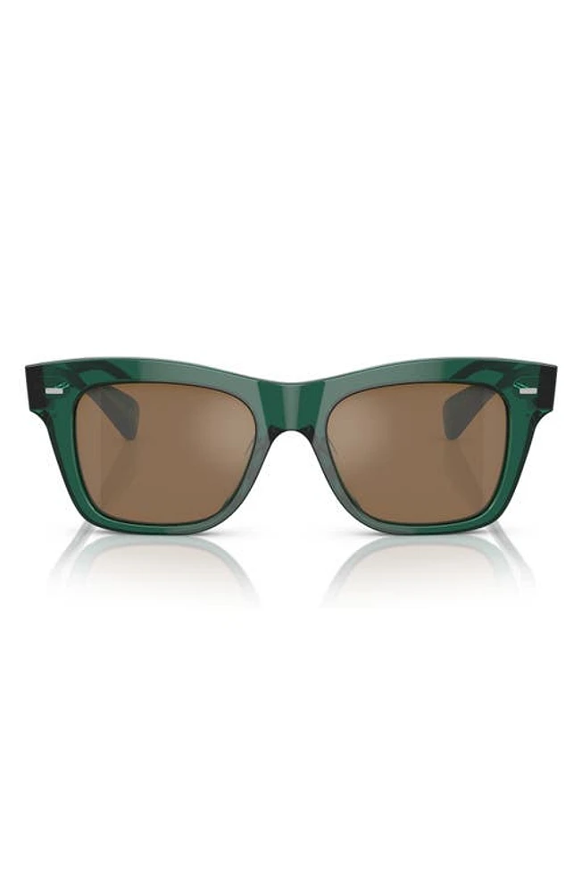 Oliver Peoples Pillow 51mm Square Sunglasses in Teal at Nordstrom