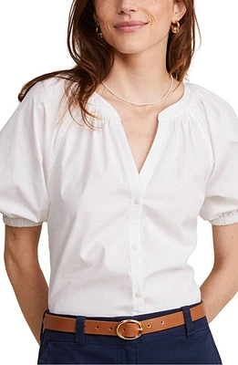 vineyard vines Puff Sleeve Cotton Button-Up Top at Nordstrom,