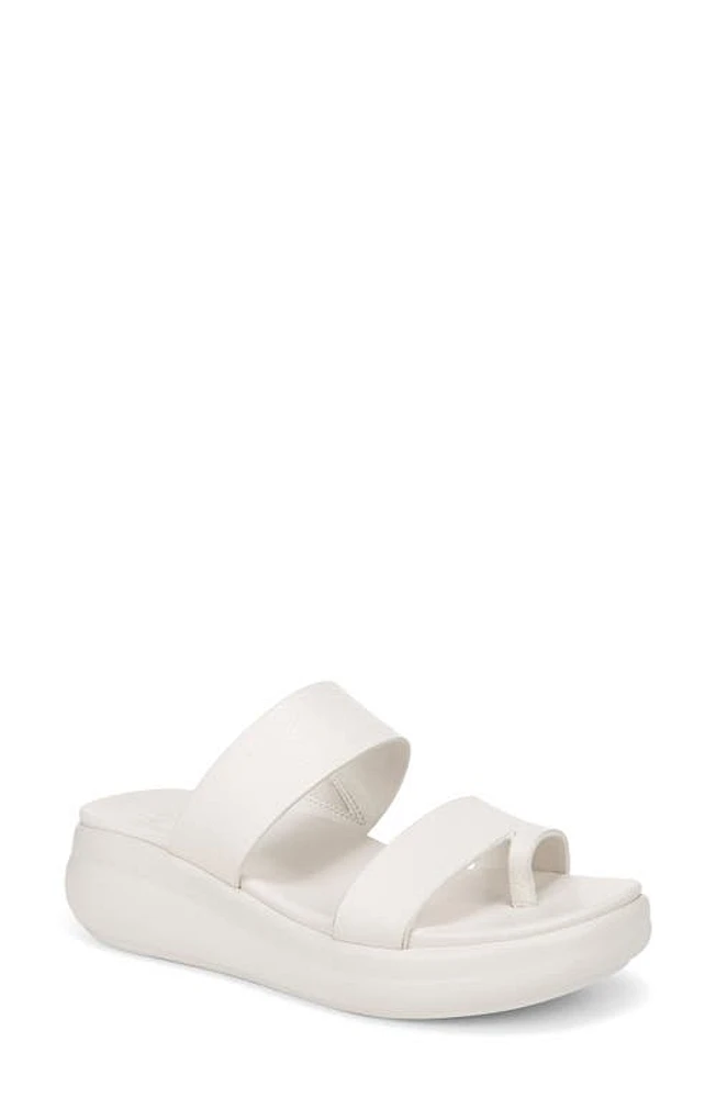 Naturalizer Genn-Drift Platform Slide Sandal Warm White Leather at Nordstrom,