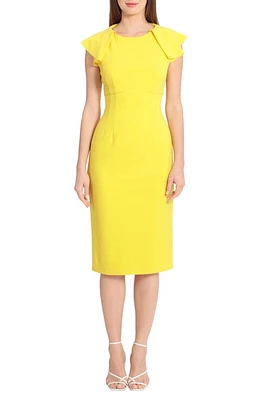 Maggy London Fold Seam Midi Dress at Nordstrom,