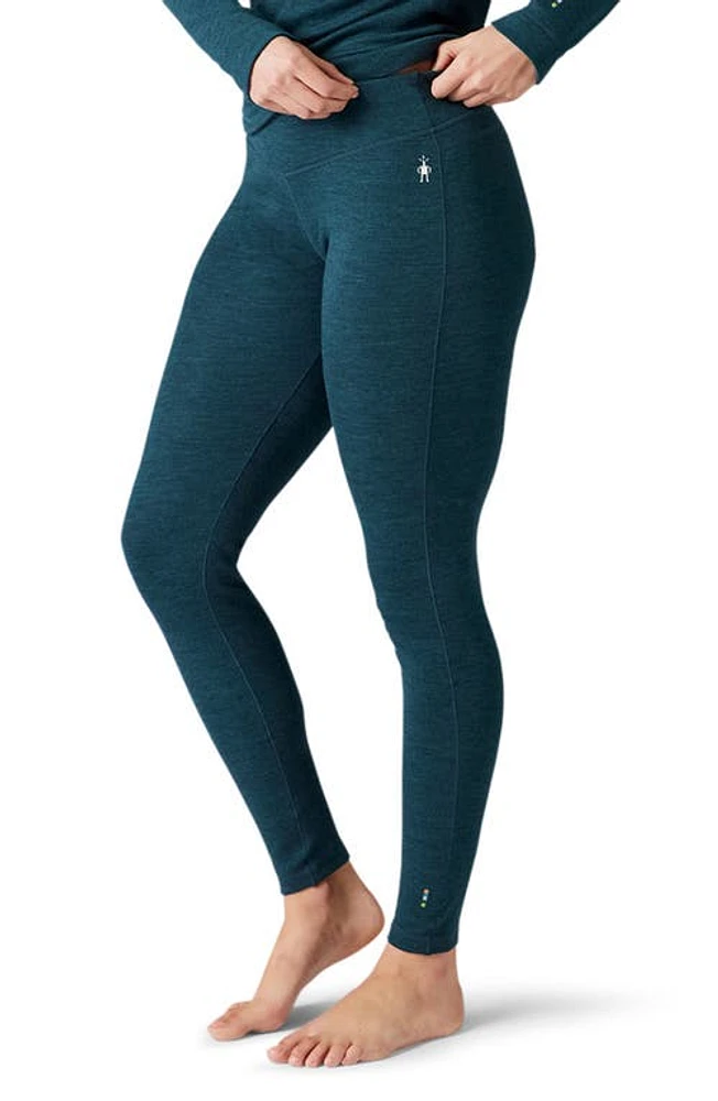 Smartwool Classic Merino Wool Thermal Leggings in Twilight Blue Heather at Nordstrom, Size Large