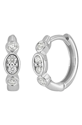 Bony Levy Monaco Diamond Huggie Hoop Earrings in 18K White Gold at Nordstrom