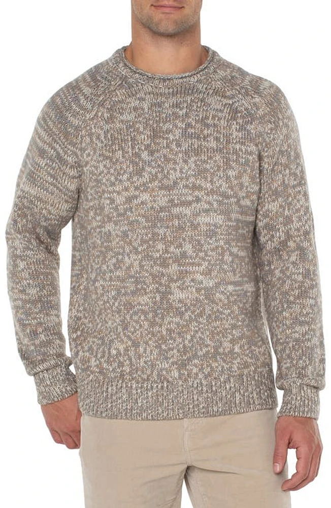 Liverpool Los Angeles Raglan Sleeve Sweater in Ivory/Taupe Mul at Nordstrom, Size Medium