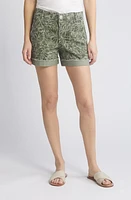 Wit & Wisdom 'Ab'Solution Print Patch Pocket High Waist Twill Shorts at Nordstrom,