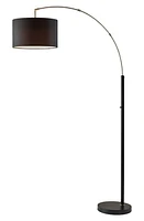 ADESSO LIGHTING Preston Arc Floor Lamp in Black Brushed Steel at Nordstrom