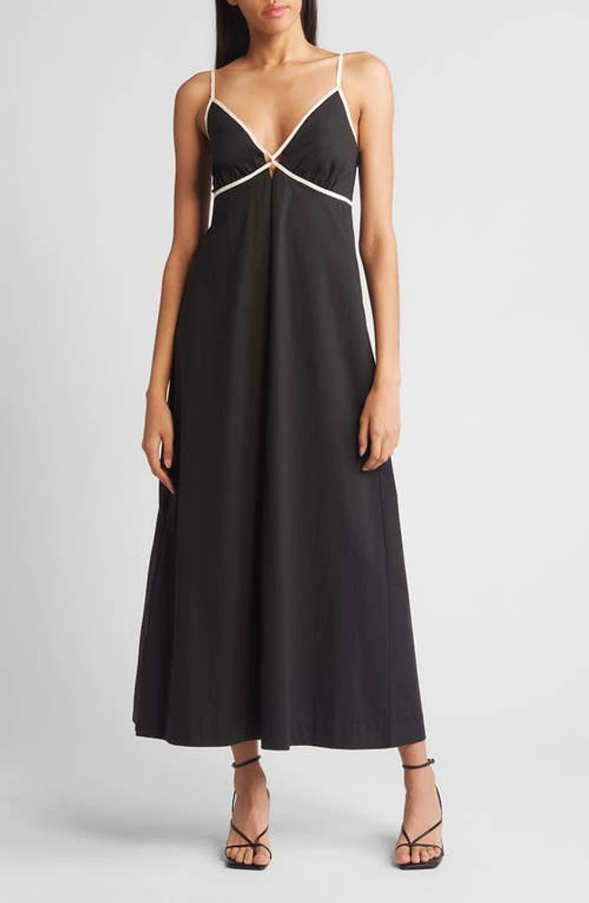 Rails Jessa Midi Slipdress Black at Nordstrom,