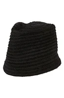 ESENSHEL Fedora Bucket Hat Solid Black Wool at Nordstrom,