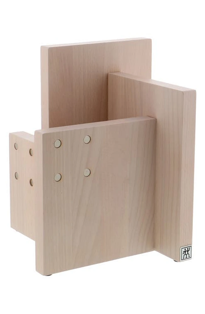 ZWILLING Italian Square Magnetic Beechwood Knife Block in White at Nordstrom