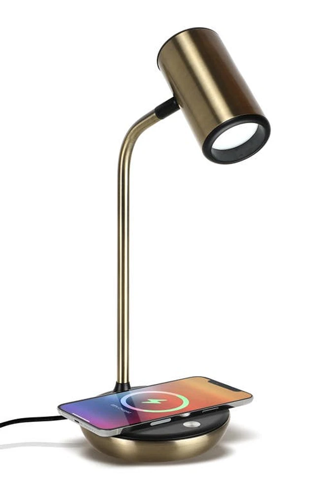 Brightech Ezra LED Table Lamp in Brass at Nordstrom