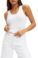 Good American Fitted Rib Scoop Neck Tank at Nordstrom,