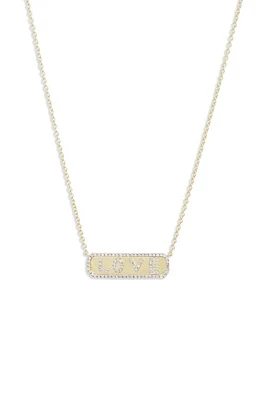 Meira T Diamond Love Pendant Necklace in Yellow Gold/Diamond at Nordstrom, Size 18 In