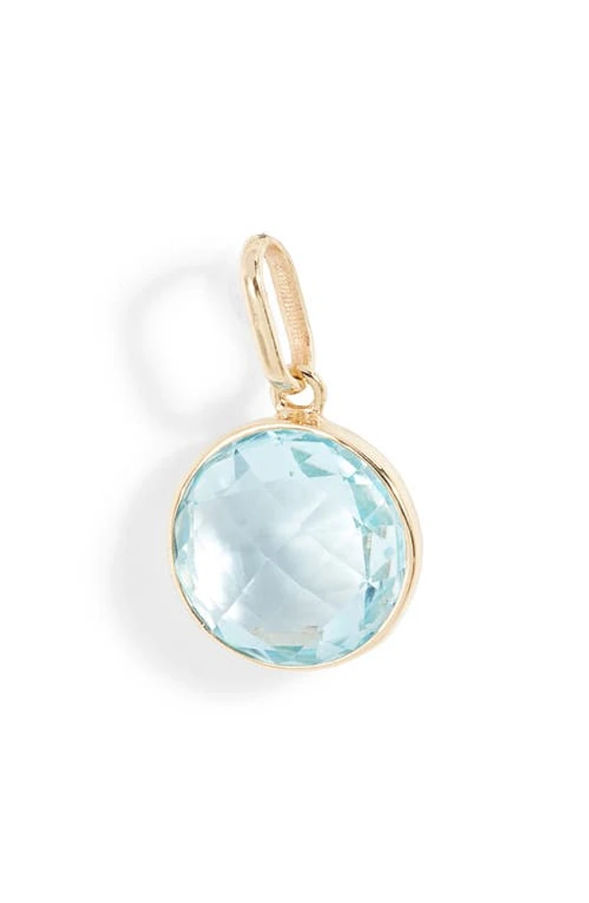 Anzie Classique Bezel Swiss Blue Topaz Charm at Nordstrom