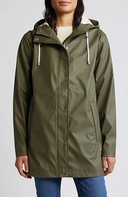 Ilse Jacobsen Hooded Waterproof Rain Jacket Army at Nordstrom, Us