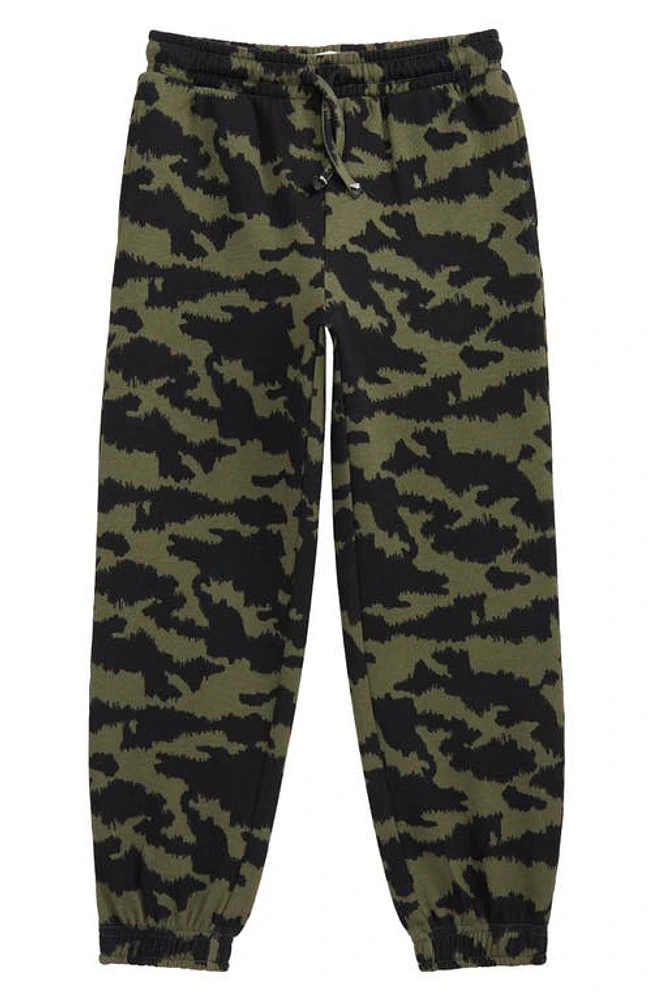 Treasure & Bond Kids' Old School Joggers Olive Lichen Sketch Camo at Nordstrom