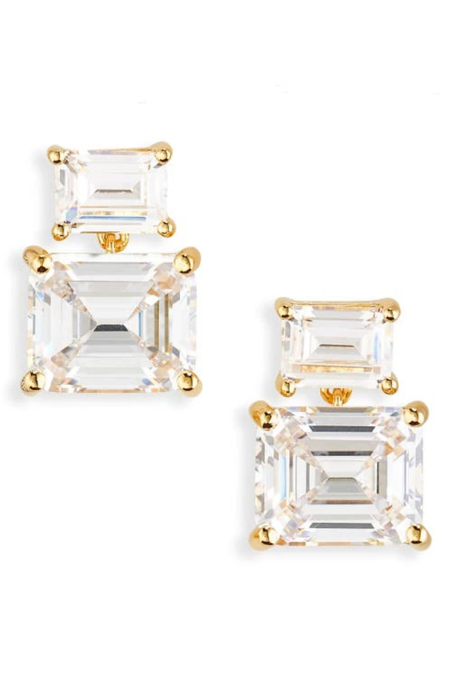 Judith Leiber Crystal Drop Earrings in Gold Clear at Nordstrom