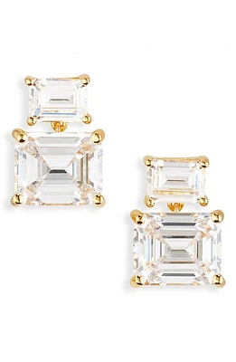 Judith Leiber Crystal Drop Earrings in Gold Clear at Nordstrom