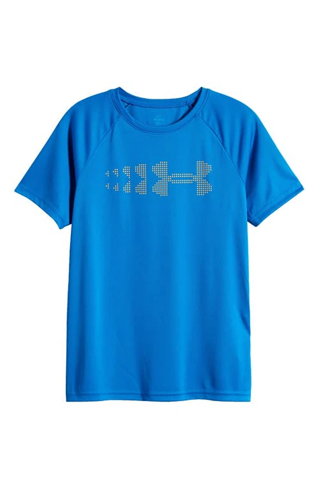 Under Armour Kids' UA Tech Stadium Lights Performance Graphic T-Shirt Photon Blue at