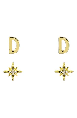 Panacea Initial Starburst Set of 2 Stud Earrings in Gold-D at Nordstrom