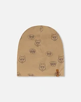 Deux Par Deux Baby Boy's Outdoor Hat Printed Dogs Beige at Nordstrom, Size 12-24M