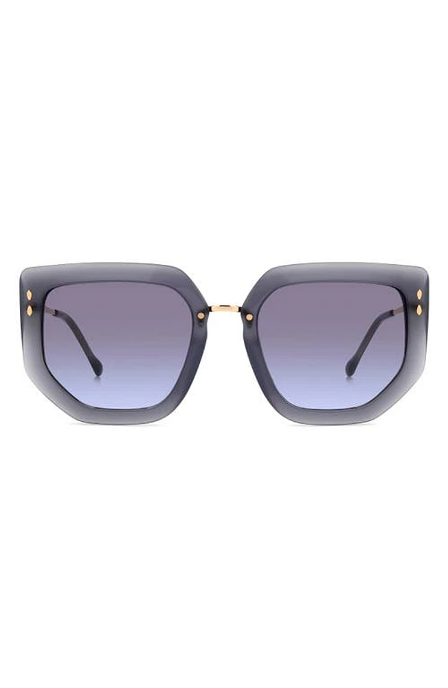 Isabel Marant 55mm Gradient Cat Eye Sunglasses in Grey Gold/Grey Shaded Blu at Nordstrom